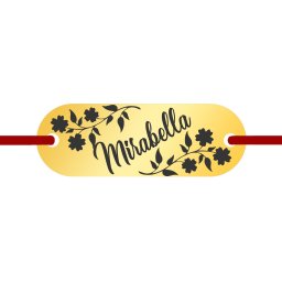 Martisor Bratara Inox Placuta Aurie Nume Mirabella