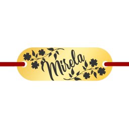 Martisor Bratara Inox Placuta Aurie Nume Mirela