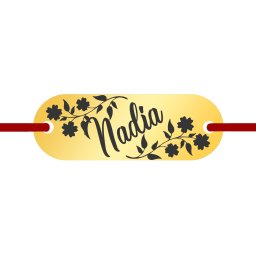 Martisor Bratara Inox Placuta Aurie Nume Nadia