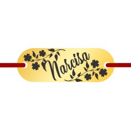 Martisor Bratara Inox Placuta Aurie Nume Narcisa