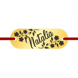 Martisor Bratara Inox Placuta Aurie Nume Natalia