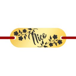 Martisor Bratara Inox Placuta Aurie Nume Nico