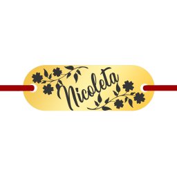 Martisor Bratara Inox Placuta Aurie Nume Nicoleta