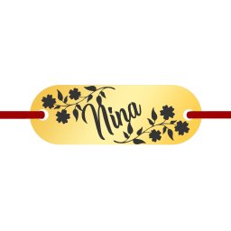 Martisor Bratara Inox Placuta Aurie Nume Nina