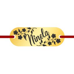 Martisor Bratara Inox Placuta Aurie Nume Ninela