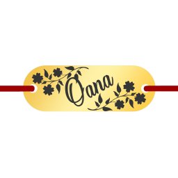 Martisor Bratara Inox Placuta Aurie Nume Oana