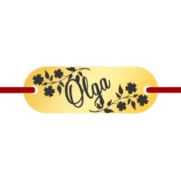 Martisor Bratara Inox Placuta Aurie Nume Olga