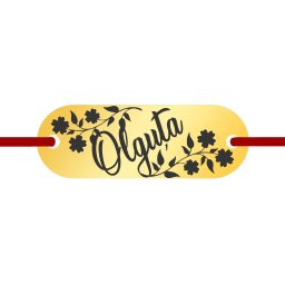 Martisor Bratara Inox Placuta Aurie Nume Olguta