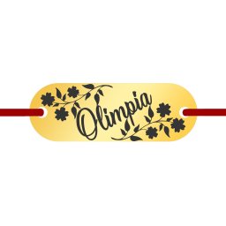 Martisor Bratara Inox Placuta Aurie Nume Olimpia