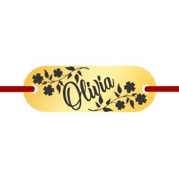 Martisor Bratara Inox Placuta Aurie Nume Olivia