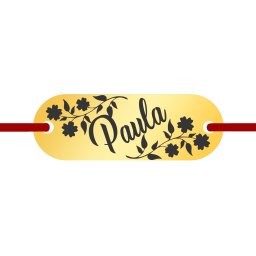 Martisor Bratara Inox Placuta Aurie Nume Paula