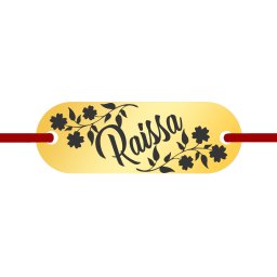 Martisor Bratara Inox Placuta Aurie Nume Raissa