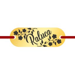 Martisor Bratara Inox Placuta Aurie Nume Raluca