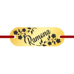 Martisor Bratara Inox Placuta Aurie Nume Ramona