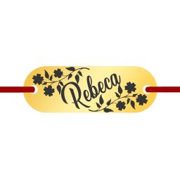 Martisor Bratara Inox Placuta Aurie Nume Rebeca