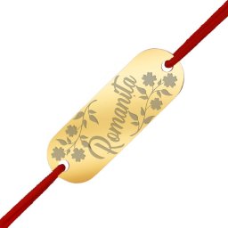 Martisor Bratara Inox Placuta Aurie Nume Romanita