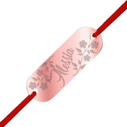 Martisor Bratara Inox Placuta Rose Gold Nume Alessia