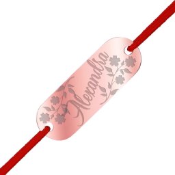 Martisor Bratara Inox Placuta Rose Gold Nume Alexandra
