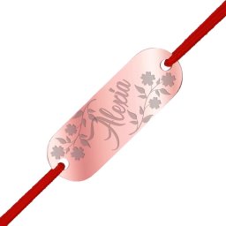 Martisor Bratara Inox Placuta Rose Gold Nume Alexia