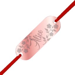 Martisor Bratara Inox Placuta Rose Gold Nume Alice