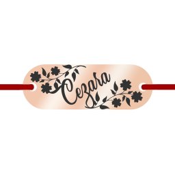 Martisor Bratara Inox Placuta Rose Gold Nume Cezara