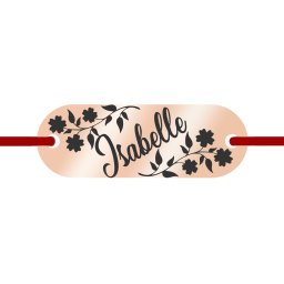 Martisor Bratara Inox Placuta Rose Gold Nume Isabelle