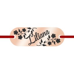 Martisor Bratara Inox Placuta Rose Gold Nume Liliana