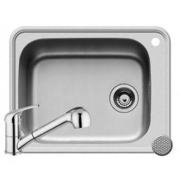 Set chiuveta inox SPACE PLUS 1B LN & baterie FIDO crom Pyramis 108722401FC