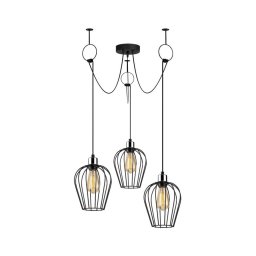 Lustră pe cablu TEL 3xE27/40W/230V