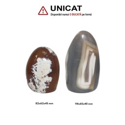 Obelisc Agata Orca Druzy Minerala Naturala - 82-114 x 62-65 x 40-45 mm - ( XXL) - 1 Buc