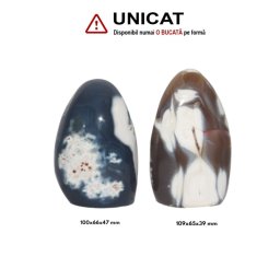 Obelisc Agata Orca Druzy Minerala Naturala - 100-109 x 65-66 x 37-47 mm - ( XXL) - 1 Buc