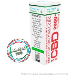Ulei de Canepa Ozonat CBD 30%, 3000mg, HempMedPharma, 10ml