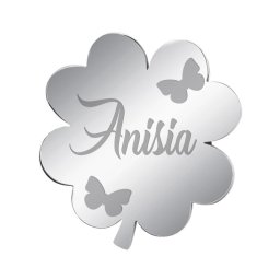 Martisor Brosa Inox Trifoi Argintiu Nume Anisia
