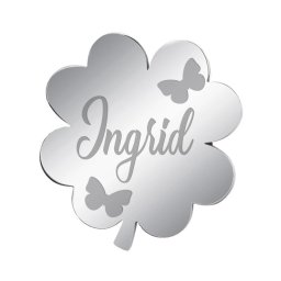 Martisor Brosa Inox Trifoi Argintiu Nume Ingrid