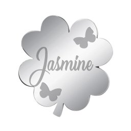 Martisor Brosa Inox Trifoi Argintiu Nume Jasmine