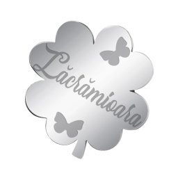Martisor Brosa Inox Trifoi Argintiu Nume Lacramioara