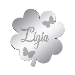 Martisor Brosa Inox Trifoi Argintiu Nume Ligia