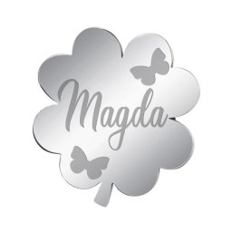 Martisor Brosa Inox Trifoi Argintiu Nume Magda