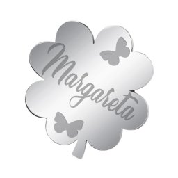 Martisor Brosa Inox Trifoi Argintiu Nume Margareta