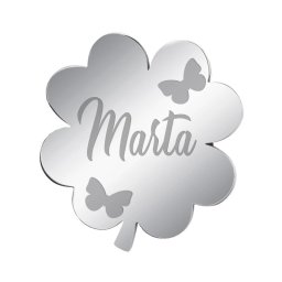 Martisor Brosa Inox Trifoi Argintiu Nume Marta
