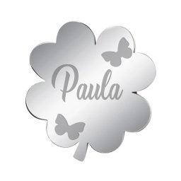 Martisor Brosa Inox Trifoi Argintiu Nume Paula