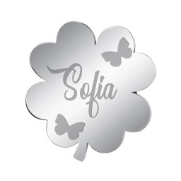 Martisor Brosa Inox Trifoi Argintiu Nume Sofia
