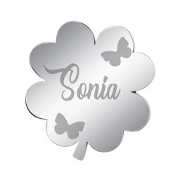 Martisor Brosa Inox Trifoi Argintiu Nume Sonia