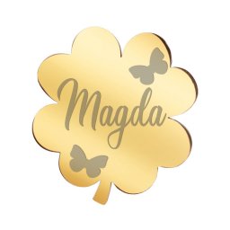 Martisor Brosa Inox Trifoi Auriu Nume Magda