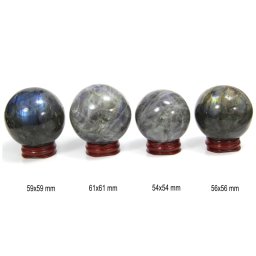 Sfera din Labradorit Mineral Natural - 54-61 x 54-61 mm - 1 Buc