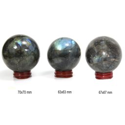 Sfera Labradorit Mineral Natural - 63-71 x 63-71 mm - 1 Buc