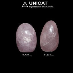 Obelisc Cuart Roz Mineral Natural - 98-104 x 65-71 x 47-49 mm - ( XXL) - 1 Buc