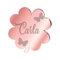 Martisor Brosa Inox Trifoi Rose Gold Nume Carla