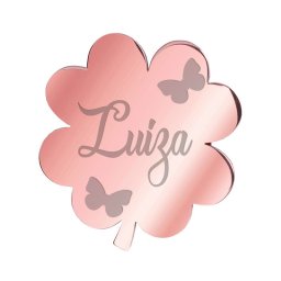 Martisor Brosa Inox Trifoi Rose Gold Nume Luiza