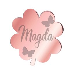 Martisor Brosa Inox Trifoi Rose Gold Nume Magda